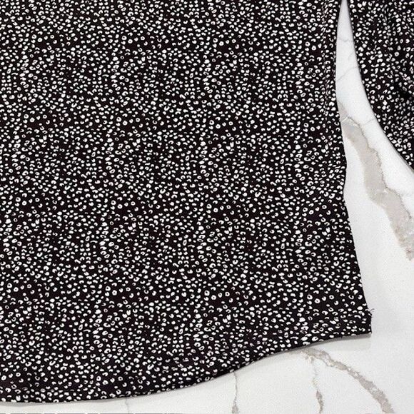 Adrianna Papell | Women's Brown Long Sleeve Flowy Blouse Size M Boho Fall Autumn - Picture 5 of 15